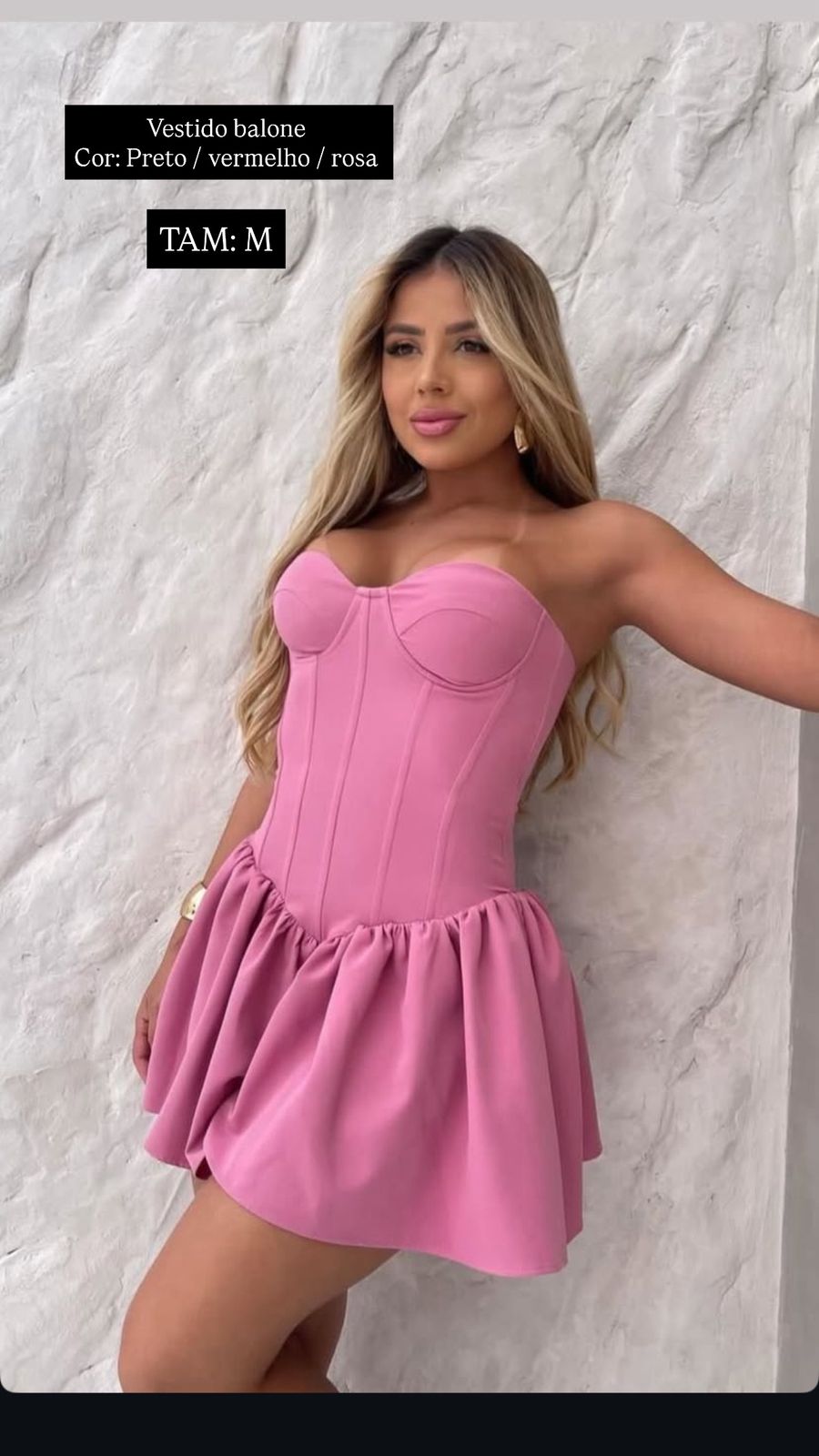 Vestido Balone Tomara que caia